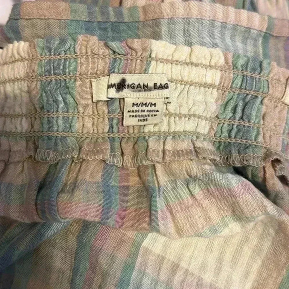 AMERICAN EAGLE CROP TOP 91%cotton pastel colors - Picture 3 of 4